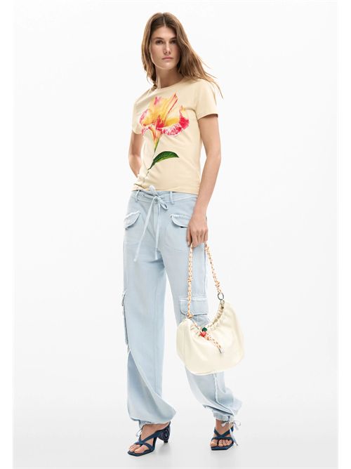 T-shirt con stampa fiore 26SWTK03 DESIGUAL | 26SWTK031001
