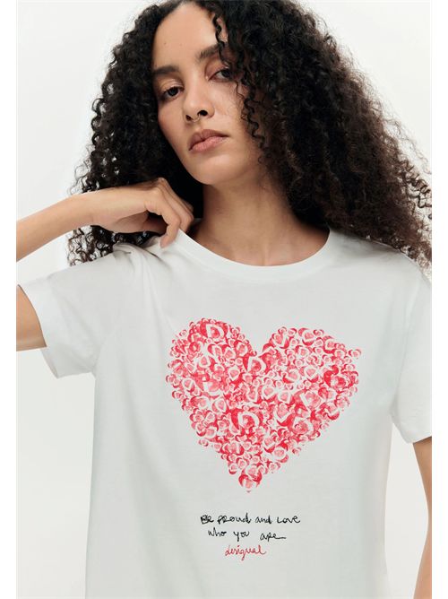 T-shirt con stampa cuore 26SWTK06 DESIGUAL | 26SWTK061000