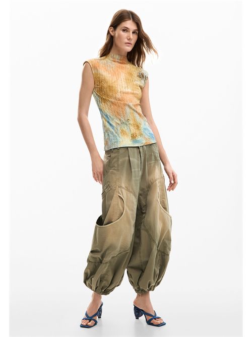 T-shirt in tessuto strutturato con stampa astratta 26SWTK15 DESIGUAL | 26SWTK156014