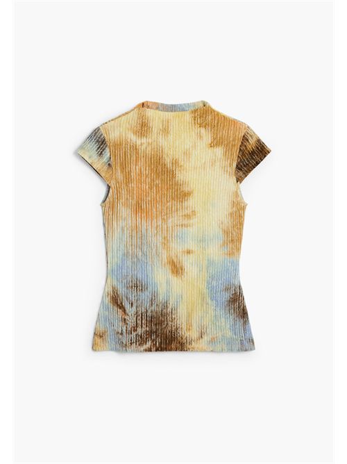 T-shirt in tessuto strutturato con stampa astratta 26SWTK15 DESIGUAL | 26SWTK156014