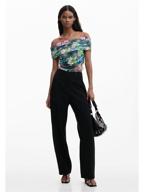 Tank top in tulle fabric with floral print 26SWTK22 DESIGUAL | 26SWTK224031