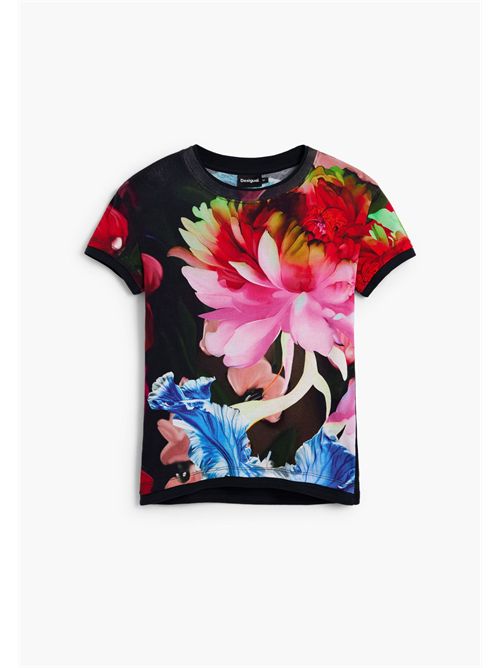 T-shirt con stampa fiori disegnati da Mr. Christian Lacroix 26SWTK49 DESIGUAL | 26SWTK499019