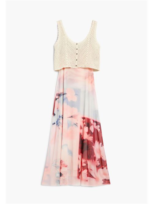Abito combinato con top in crochet e gonna fantasia 26SWVK31 DESIGUAL | 26SWVK313049