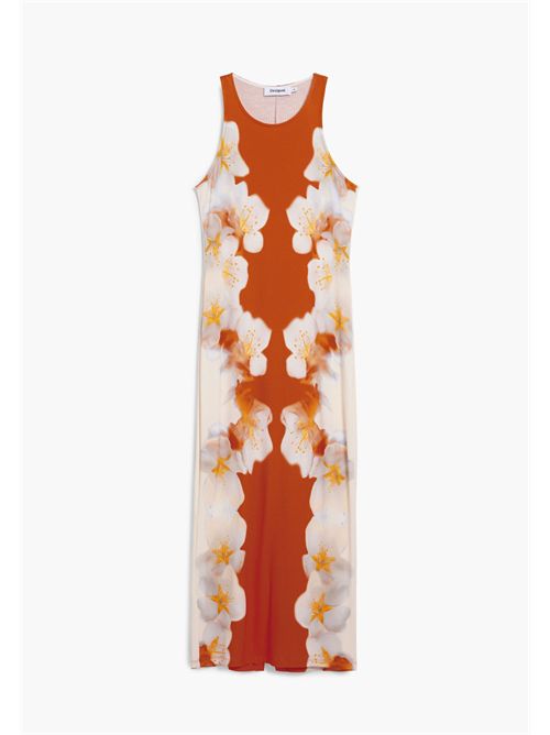 Long dress in lightweight fabric with side flowers 26SWVK37 DESIGUAL | 26SWVK377002
