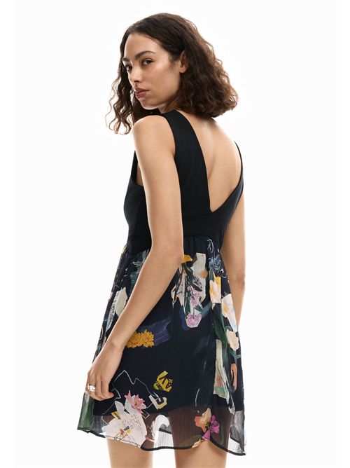 Short two-material dress with collage-style skirt 26SWVW47 DESIGUAL | 26SWVW472000