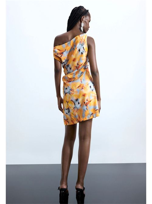 Abito corto con scollo asimmetrico e fantasia floreale 26SWVW50 DESIGUAL | 26SWVW507002
