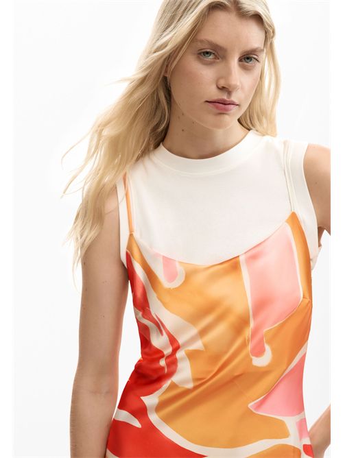 2-in-1 strap dress paired with removable tank top 26SWVW52 DESIGUAL | 26SWVW527002