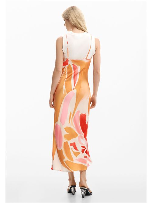 2-in-1 strap dress paired with removable tank top 26SWVW52 DESIGUAL | 26SWVW527002