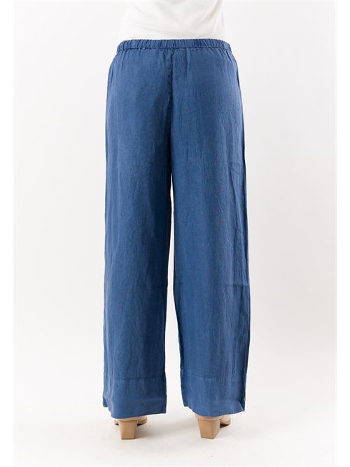 Pantalone in lino con coulisse KWC060530 KEELING | KWC060530INDIGO