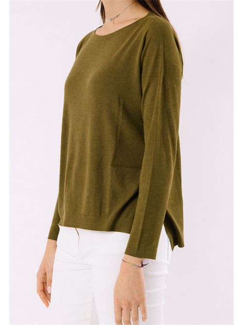 Maglia con scollo a barca e spacchetti 3M1500C KONTATTO | 3M1500COLIO