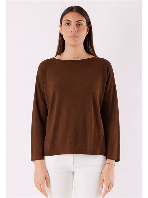 Maglia girocollo over 3M1501C KONTATTO | 3M1501CCIOCCOLATO