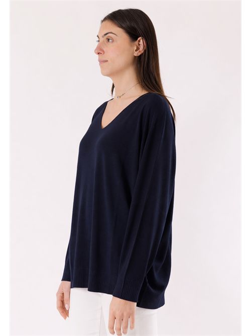 Maglia scollo v over 3M1515C KONTATTO | 3M1515CBLU