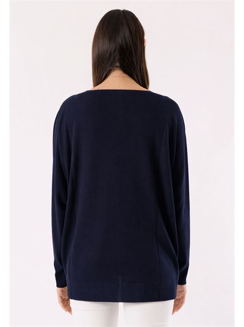 Maglia scollo v over 3M1515C KONTATTO | 3M1515CBLU