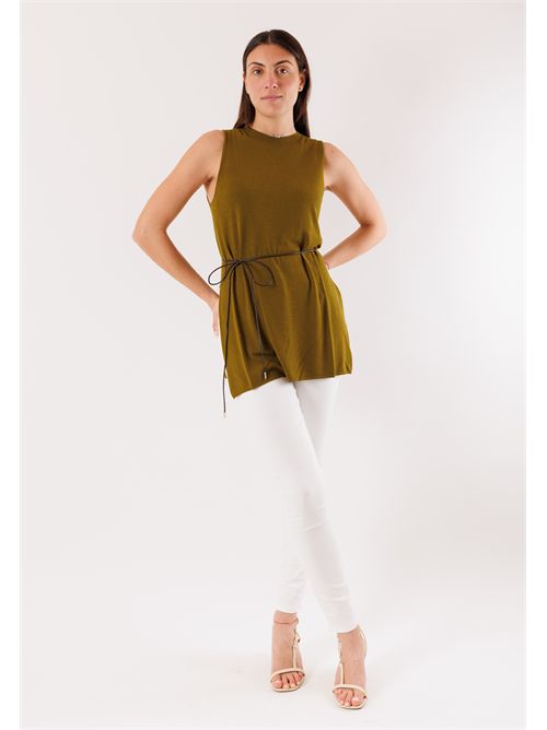 gilet lungo con cinturina 3M1521C KONTATTO | 3M1521COLIO