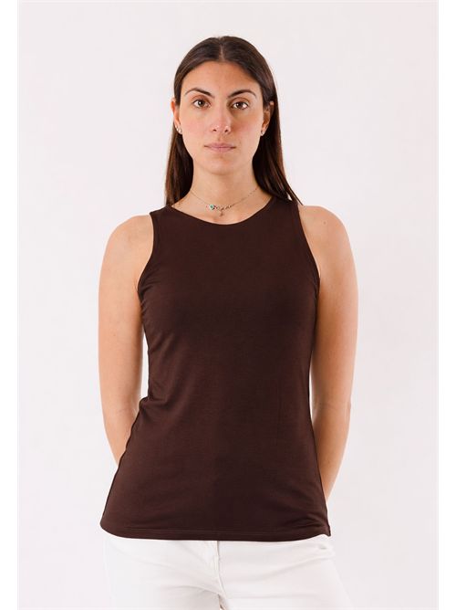 Top basic fitted MR6001C KONTATTO | MR6001CCIOCCOLATO