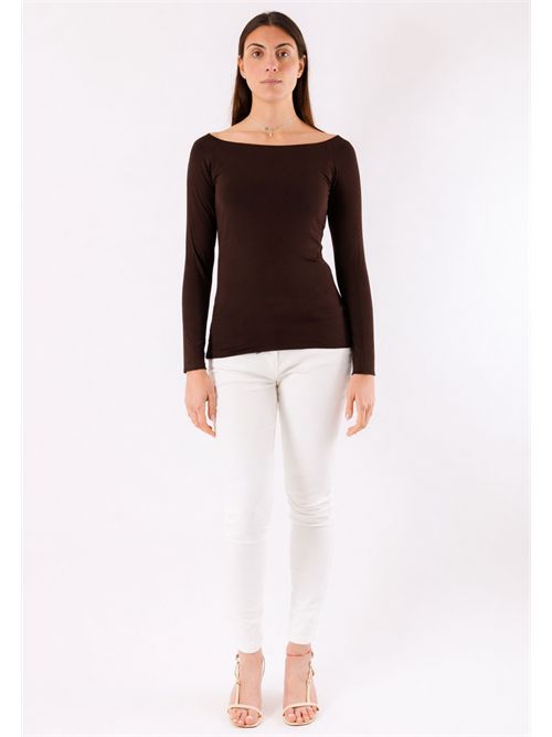 Second skin top with boat neckline MR6003C KONTATTO | MR6003CCIOCCOLATO