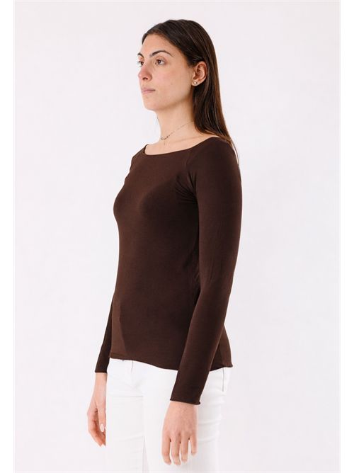Second skin top with boat neckline MR6003C KONTATTO | MR6003CCIOCCOLATO