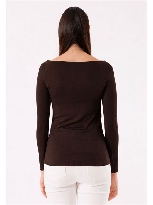 Second skin top with boat neckline MR6003C KONTATTO | MR6003CCIOCCOLATO