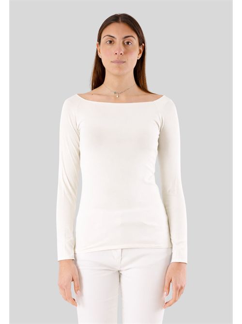 Second skin top with boat neckline MR6003C KONTATTO | MR6003CPANNA