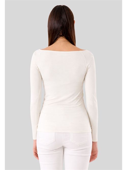 Second skin top with boat neckline MR6003C KONTATTO | MR6003CPANNA