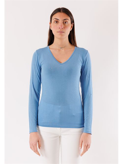 Maglia second skin scollo v MR6012C KONTATTO | MR6012CDENIM