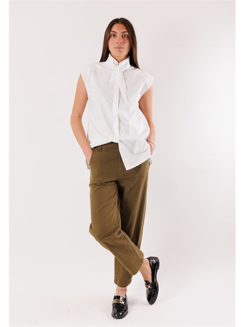 sleeveless shirt with knot NH408C KONTATTO | NH408CBIANCO