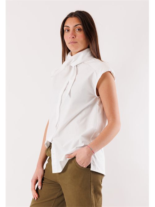 sleeveless shirt with knot NH408C KONTATTO | NH408CBIANCO