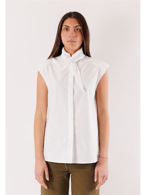 sleeveless shirt with knot NH408C KONTATTO | NH408CBIANCO