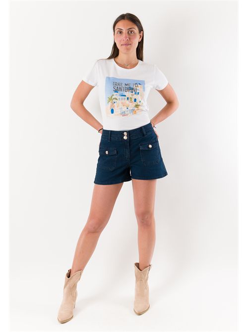 t-shirt santorini KONTATTO | PR117FBIANCO