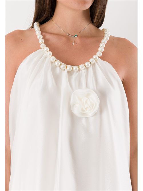 abito chiffon perle KONTATTO | SA102FCREMA