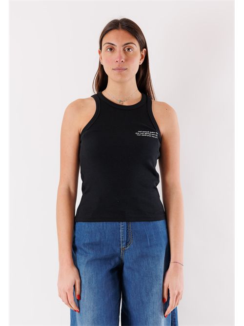 Canotta costina stampa SM204 KONTATTO | SM204CNERO