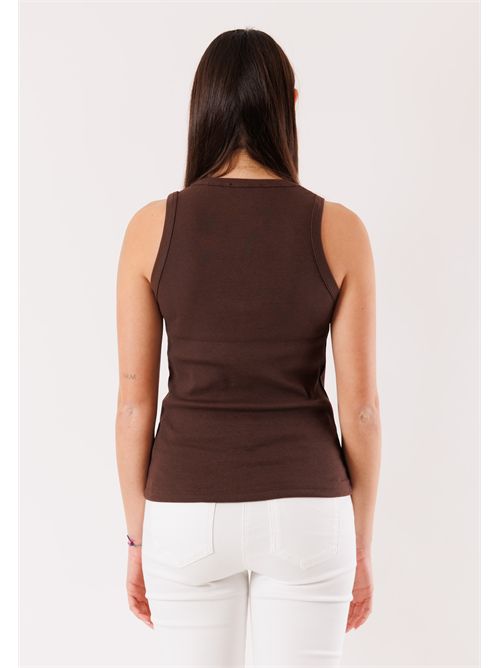 V-neck tank top SM207C KONTATTO | SM207CMORO