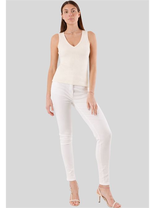 V-neck tank top SM207C KONTATTO | SM207CPANNA