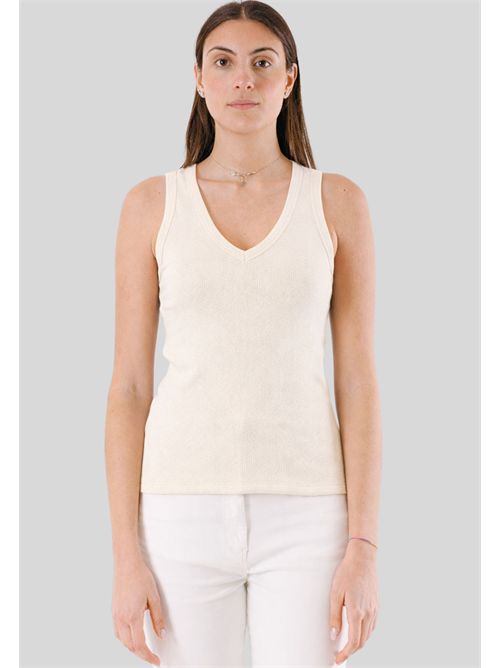 V-neck tank top SM207C KONTATTO | SM207CPANNA