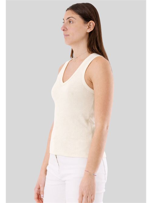 V-neck tank top SM207C KONTATTO | SM207CPANNA