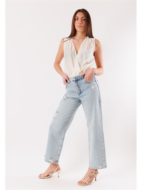 Denim jeans with exposed buttons TU203C KONTATTO | TU203CDENIM