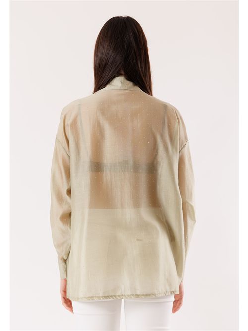 camicia stondata strass YM3001C KONTATTO | YM3001CACQUA