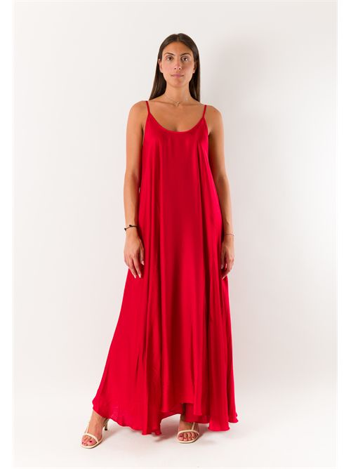 abito raso MESANGE ORO | 621176ROSSO FERRARI