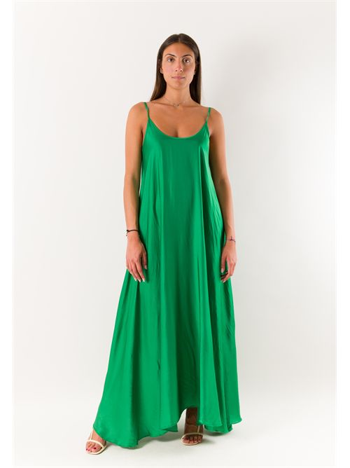 abito raso MESANGE ORO | 621176VERDE GUCCI