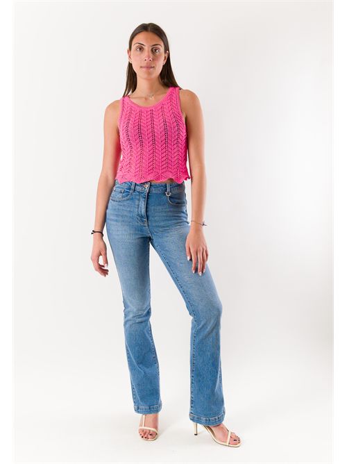 top con ricami 22262 MESANGE | 22262FUXIA