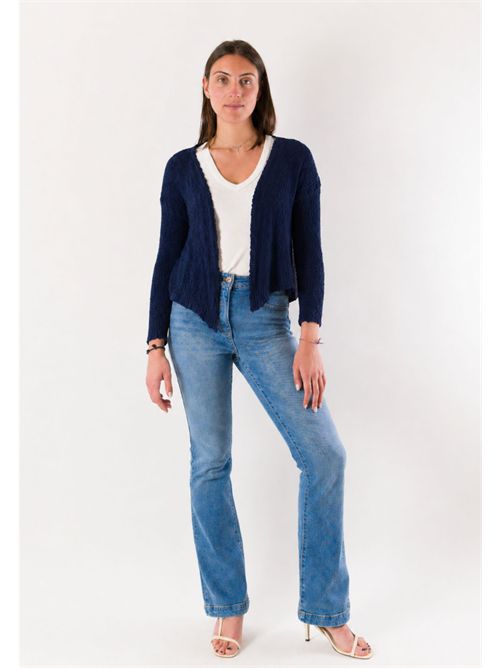 open cotton bolero A0383 MESANGE | A0383BLU