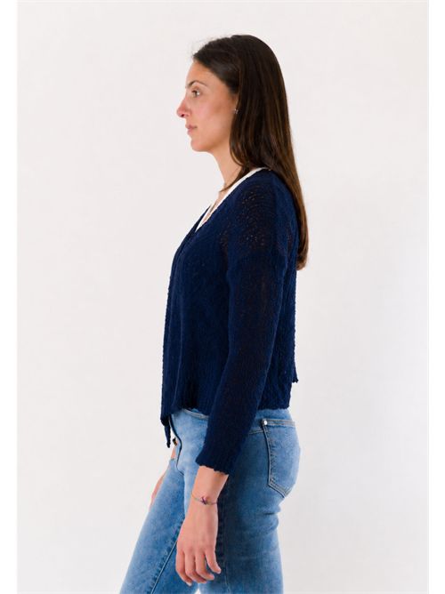 open cotton bolero A0383 MESANGE | A0383BLU