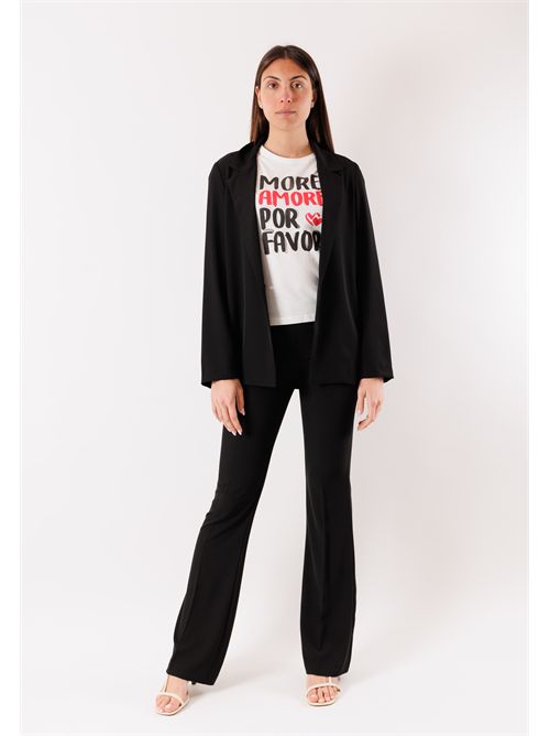 pantalone a zampa PE26004 MESANGE | PE26004NERO