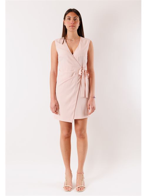 abito corto con fiocco in vita PE26010 MESANGE | PE26010NUDE