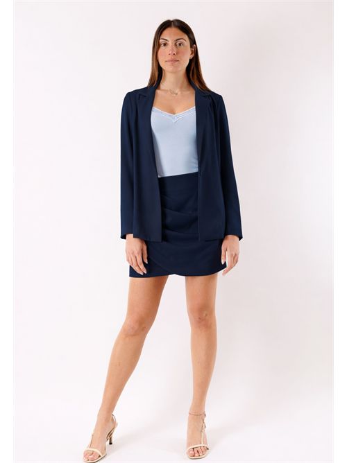 gonna corta con drappeggio PE26015 MESANGE | PE26015BLU