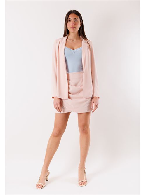 gonna corta con drappeggio PE26015 MESANGE | PE26015NUDE