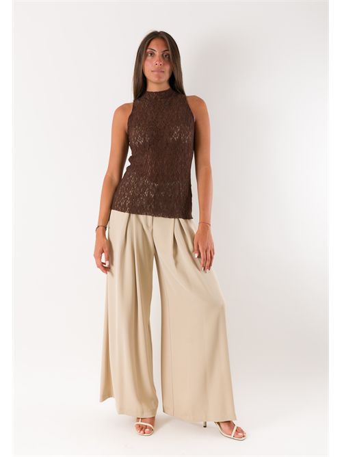 canotta in pizzo PE26048 MESANGE | PE26048MORO