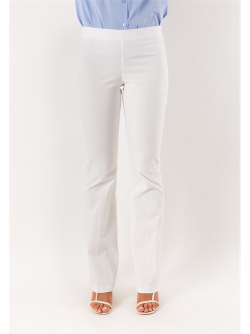 pantaloni bengalina a zampa PE26090 MESANGE | PE26090BIANCO