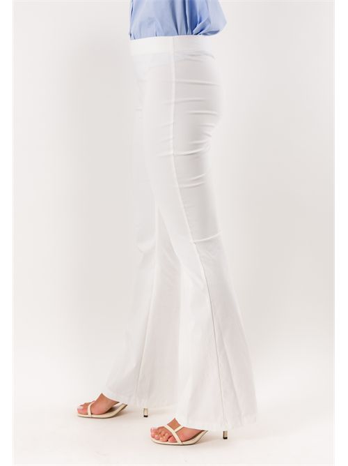 pantaloni bengalina a zampa PE26090 MESANGE | PE26090BIANCO