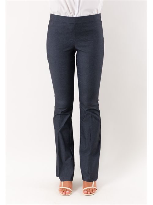 pantaloni bengalina a zampa PE26090 MESANGE | PE26090BLU MELANGE